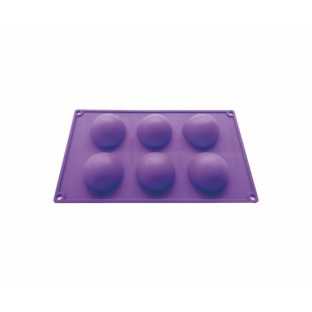 Molde Semi esfera Silicona x 6 - 6 cm Diámetro x 3 cm Alto