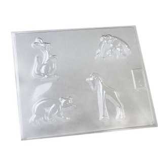 612 - Animalitos Canguro - Mono - Oso - Jirafa X 4