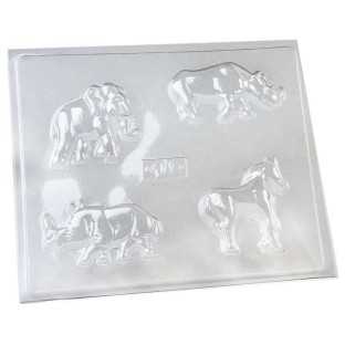 611 - Animalitos Elefante - Rinoceronte - Cocodrilo X4