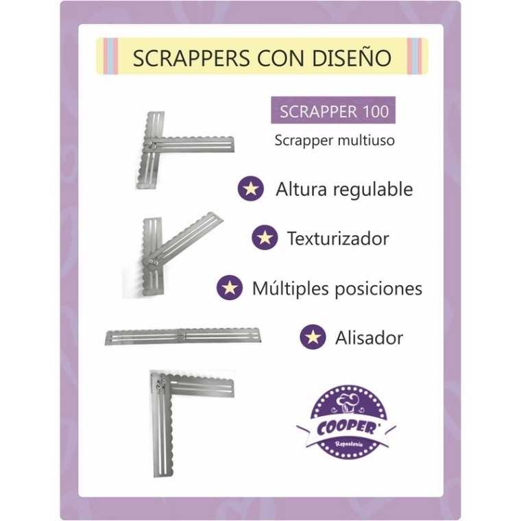 Scraper Regulable Acero 24 cm en 4 Diseños