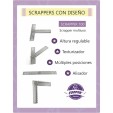 Scraper Regulable Acero 24 cm en 4 Diseños