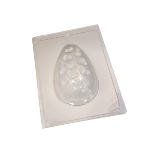 H14A - P. Choc Con Corazones Pascuas - Huevos 14 cm