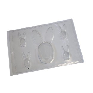H10C - P. Choc Conejo Y Conejitospascuas - Huevos 10 cm