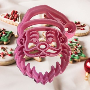 Cortante Navidad 3D Cara Papa Noel 7,5 x 6 cm 2