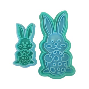 Cortante Pascuas 3D Conejo Orejas Largas