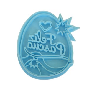 Cortante Pascuas 3D Huevo Felices Pascuas Estrella Mod 1 (10x6 cm)