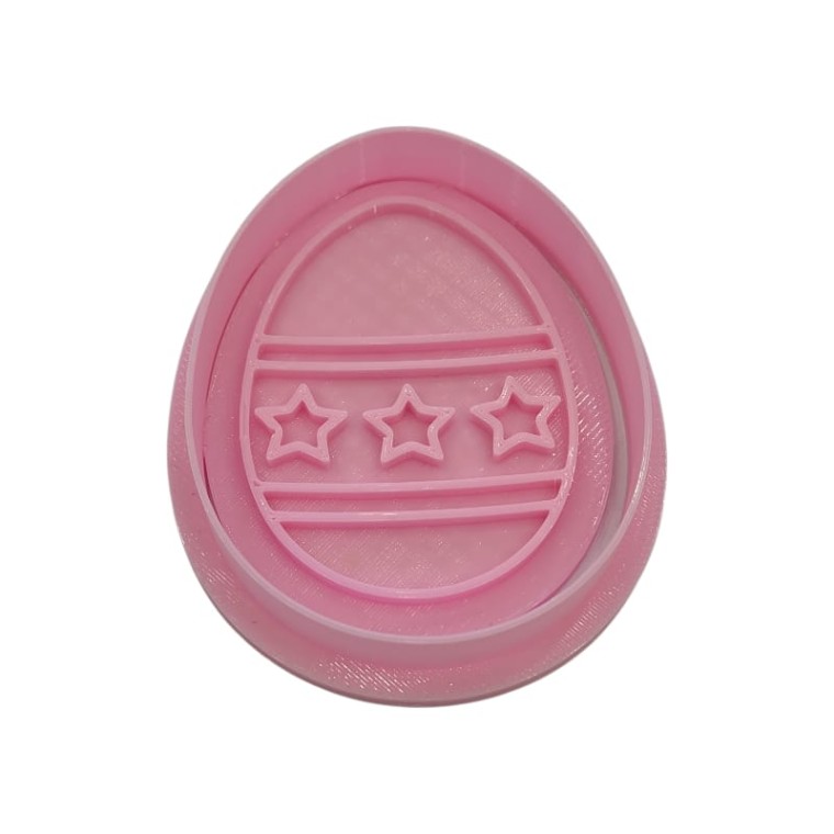 Cortante Pascuas 3D Huevo 3 Estrellas Mod 6 (9x7 cm)