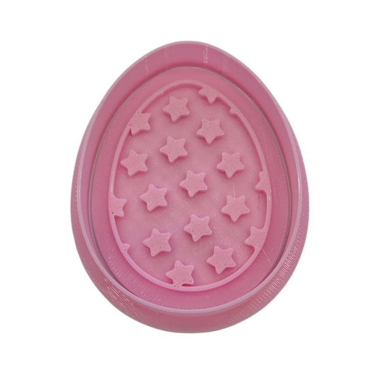 Cortante Pascuas 3D Huevo Estrellas Mod 7 (9x7 cm)