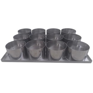 Placa con 12 Aros Redondos - Alto 4 cm
