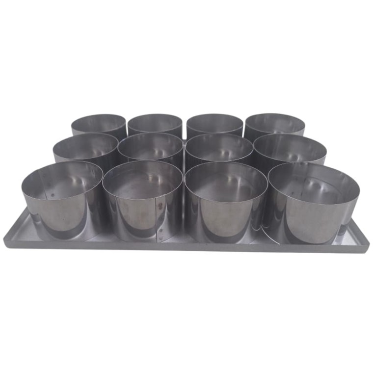Placa con 12 Aros Redondos - Alto 4 cm
