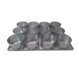 Placa con 12 Aros Redondos Perforados - Alto 4 cm