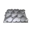 Placa con 9 Aros Corazon 8 cm - Alto 3 cm
