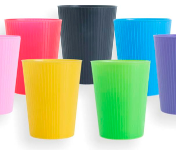 vasos de plastico rayado apilables mayorista