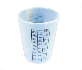 vaso medidor de cantidades para reposteria